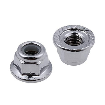 HobbyPark Flange M4 Nylon Lock Nuts for 1/10 Scale RC Car Traxxas Slash 4x4 2WD Stampede VXL Rustler VXL HPI Redcat Axial Racing (8-Pack)