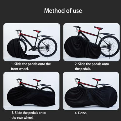 Bike Wheel Cover for Triban RC 120 Flat Stretchy Bicycle Wheel Bag Anti Dust Portable High Elastic Bike Tire Shield,28-29Inches - color: 28-29inches