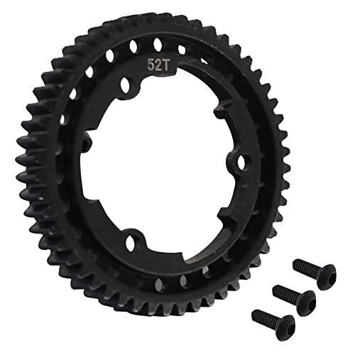 Steel 52T Spur Gear 1 Mod M1 Main Gear Compatible with Traxxas 1/5 X-Maxx 6S 8S 1/10 Maxx 4S 1/10 E-Revo 2.0 VXL 1/7 XO-1 Upgrade Part (52T)