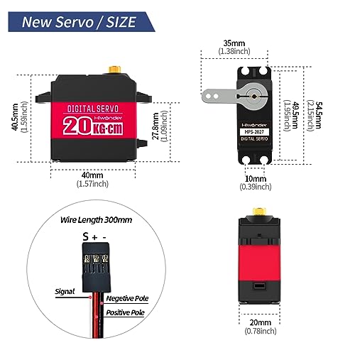 20KG High Torque Digital Servo Motor Full Metal Gear, Waterproof Servp for RC Mode DIY,Control Angle 270° - size: 20KG/270°