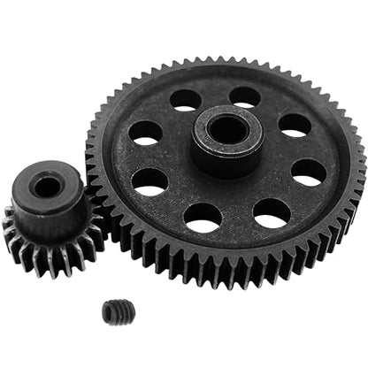Share Goo 11184 Spur Differential 64T Metal Main Gear & 11181 Pinion 21T Motor Gear Combo Compatible with Redcat Volcano EPX HSP 1/10 RC Monster Truck Car