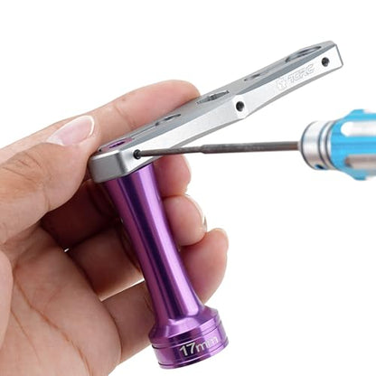 Interchangeable 17mm & 24mm Wheel Hex Nut Socket Sleeve Wrench RC Spanner Repair Tool For 1/6 1/8 1/10 scale RC Car Trucks Crawler Buggy