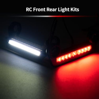 LSG LED Headlight Taillights kit Front Rear Lights RC Car White Red Light Kit for 1/16 Tra-xxas Mini Maxx Small X Brushless 2S Rc 4Wd Electric Bigfoot Off-Road Vehicle Upgrades Parts