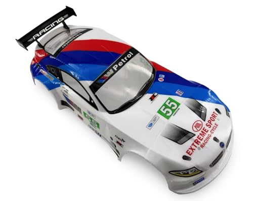 1/10 Scale RC Drift Racing Touring On Road Car Painted Body Shell, Spoiler Included, Pre-Cut, 258mm Wheelbase (BMW BMW M3 GT2 Style) - color: Bmw M3 Gt2 Style