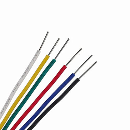 TUOFENG 18 AWG Solid Wire, Tinned Copper, 6 Colors, 20 ft Each | 18 Gauge, PVC (OD: 1.88 mm), 6 m Each, Jumper Wire, Hook up Wire Kit - size: 18 AWG PVC Solid Wire 6 Colors 20ft Each