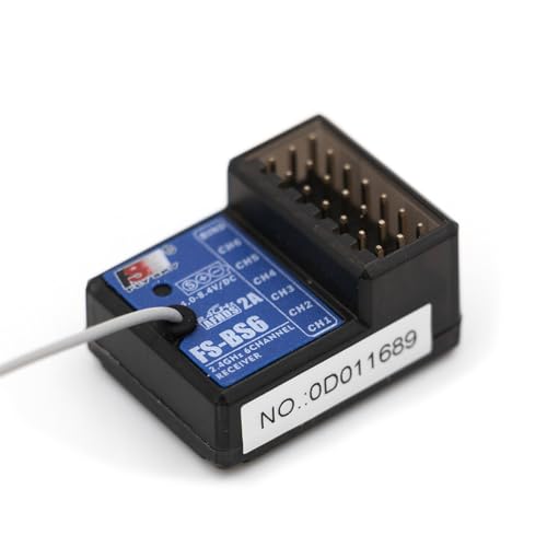 Flysky FS-BS6 6 Channels Receiver with Gyro Stabilization System | For Flysky FS-GT5 Remote Controller Radio AFHDS2A System Transmitter RC Car (1pcs fs-bs6 Receiver) - style: 1pcs fs-bs6 Receiver