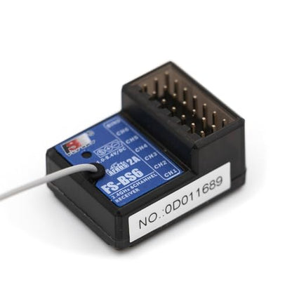Flysky FS-BS6 6 Channels Receiver with Gyro Stabilization System | For Flysky FS-GT5 Remote Controller Radio AFHDS2A System Transmitter RC Car (1pcs fs-bs6 Receiver) - style: 1pcs fs-bs6 Receiver
