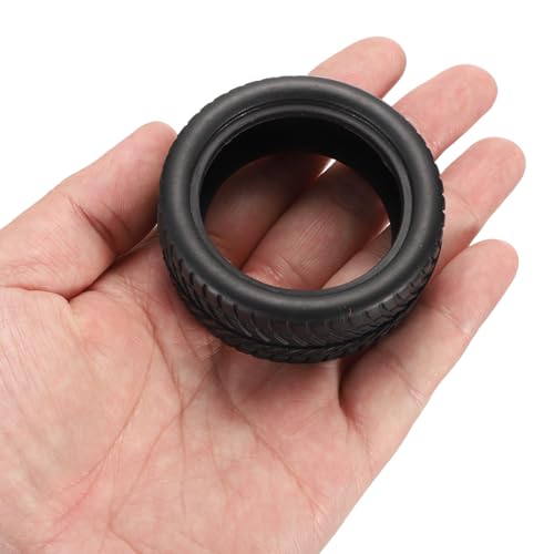 uxcell 4pcs Soft Rubber RC Car Tires for 1/10 Scale Touring On-Road Racing - 62mm x 28mm Performance Tyre, Black