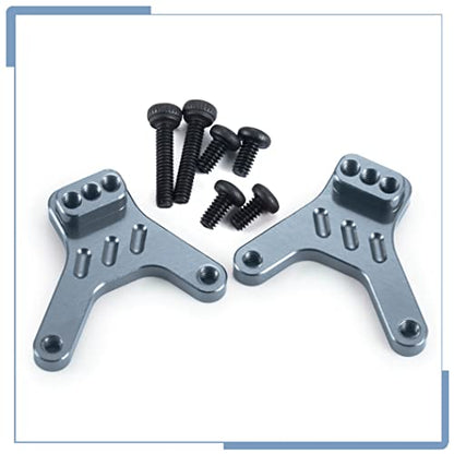 2PCS RC Aluminum Alloy Rear Shock Mount Shock Tower for Kyosho Mini Z 4x4 1/18 Scale Jimny 1/24 Scale Wrangler, Titanium - color: Titanium