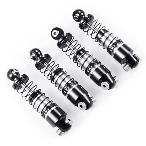 RCLIONS Aluminum 33mm Big Bore Oil Shock Absorber for AXIAL SCX24 Deadbolt JLU C10 Gladiator Base Camp 1/24th RC Crawler Car Upgrade Parts - size: 33mm