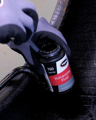 TECH Chemical Vulcanizing Fluid 8 oz Tire Rubber Cement for Plugs & Patches | Fast-Drying Formula Chemical Bonds Tire Patches and Plugs to Tire for Lasting Repairs