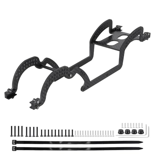 LCG Chassis Kit Carbon Fiber Frame with ECS securing Straps for 1/18 TRX4M Bronco Defender Crawler Car Upgrade Parts