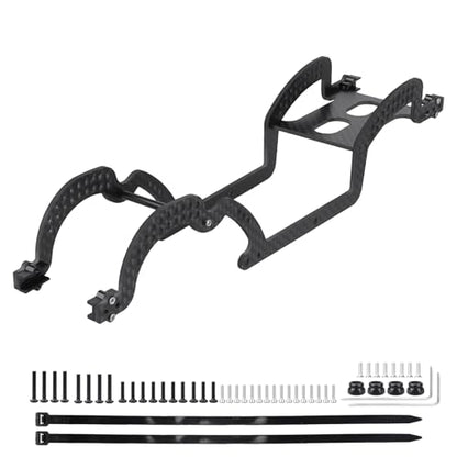 LCG Chassis Kit Carbon Fiber Frame with ECS securing Straps for 1/18 TRX4M Bronco Defender Crawler Car Upgrade Parts