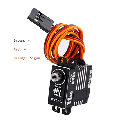 High Torque 11KG Mini All-Metal Digital Servo High Pressure Coreless Motor Micro Servo Programmable for RC Car Robot(270 Degree) - style: 270 Degree