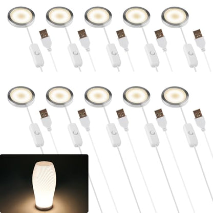 10 Set 3D Printer LED Lamp Kit 001, Compatible with Bambu lab H2D/A1/A1mini/P1S/P1P/X1C Makerworld Maker's Supply Hardware kit 5V USB Powered, 3000K Warm Light - size: 3000K Warm Light
