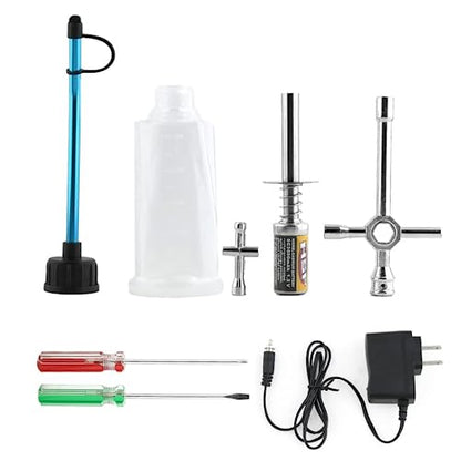 RC Nitro Starter Glow Plug Igniter with Charger Tools Fuel Bottle Combo for 1/8 1/10 RC Car Nitro Engine Power Redcat HSP (3600mAh) - style: 3600mAh