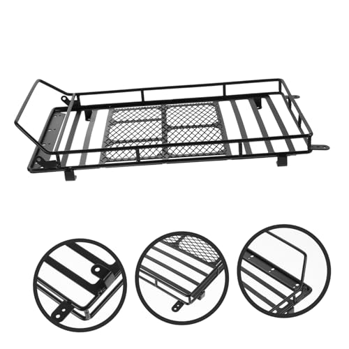 Car Roof Luggage Bracket for Crawler Cargo Holder Rack Lightweight Design for Simulation Accessories Fit for Rc Vehicles Black Finish - size: 22.8X14.1cm
