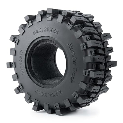 RC Rubber 2.2 Crawler Tires 125MM | For Axial SCX10 Upgrade 1/10, RC Crawler Car