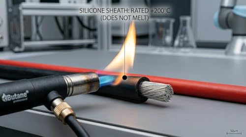 EvZ 10 Gauge Silicone Wire, 33ft 10AWG Ultra Flexible 2 Conductor Parallel Cable, Tinned Copper High Temp Resistant (-60°C to +200°C), Red Black 2 Pin Power Cord for RC, Solar, Battery & LED Strips - size: 10AWG