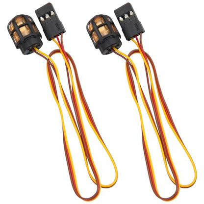 ShareGoo 2Pcs RC Car LED Light RC Beacon Light Strobing-Blasting/Flashing/Rotating Mode Compatible with Traxxas Axial 1/10 1/12 1/16 RC Crawler Car 1/14 Tamiya Tractor Truck (Orange)