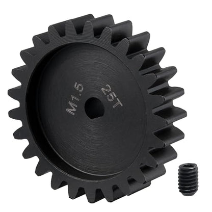 LSG Steel Gear M1.5 20T 25T Motor Gear Pinion Gear for Tra-xxas 1/5 X-MAXX XRT Crawler RC Car Large Transmission Gear Part (25T) - size: 25 Tooth