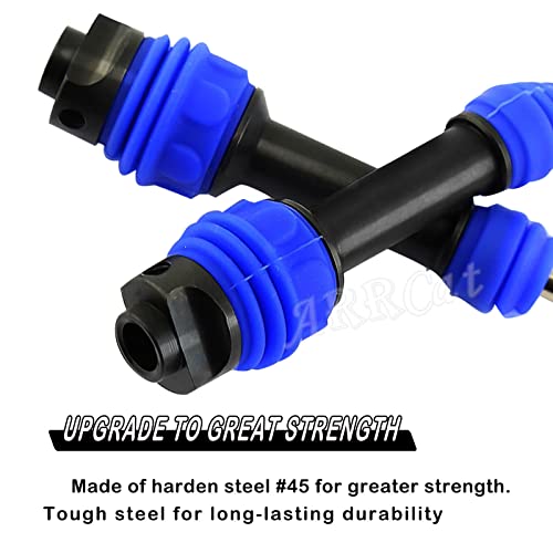 Drive Shaft CVD Axles Upgrades for 1/10 Slash VXL 4x4 Rustler Stampede Hoss VXL 4x4 4WD,4Pcs Front Rear Transmission Driveshaft Parts Hops Up,Navy Blue(Upgrades in 2023) - color: Navy Blue - 4pcs -Front Rear