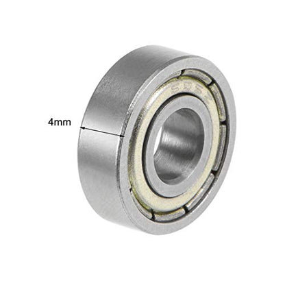uxcell 695ZZ Deep Groove Ball Bearings Z2 5mm X 13mm X 4mm Double Shielded Carbon Steel 2pcs - size: 5mmx13mmx4mm