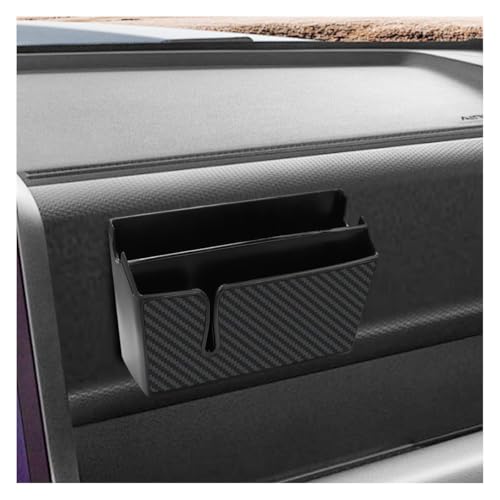 Universal Carbon Fiber Car Storage Box - Multifunctional Cell Phone Holder Auto Dashboard Pocket Organizer with Sticky - Car Interior Accessories for Storing Phone Card Key Pen Coin (Long) - size: Long