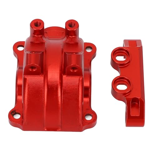 FILFEEL RC Car Cover for -02-02T – 7075 Aluminum Alloy Metal Differential Housing Case with Upper Arm Mount & 8 Screws – /10 Scale Chassis Upgrade (Red) - color: Red