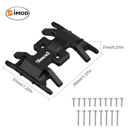 Aluminum Scx24 Skid Plate for 1/24 RC Crawler Upgrades Parts | Compatible with SCX24 Bronco,Gladiator,Deadbolt,C10 Aluminum Skid Plate for Chassis Transmission & Gearbox