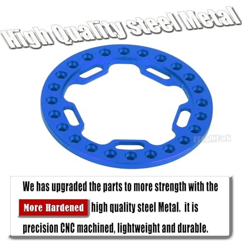 Metal 1.9 Beadlock Wheels Replacement Ring for 1/10 TRX4 SCX10 90046 90047 Crawler RC Car,4Pcs RC 1.9 Beadlock Wheels Replacement Ring,Navy Blue - color: Navy Blue - (Beadlock Ring)