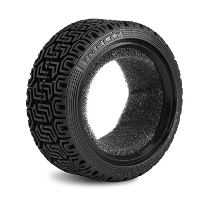 1/10 RC Car Racing Flat Run Sponge Insert Rubber Tyres 68mm Tires for 1:10 RC On Road Car Tamiya HSP HPI Kyosho RC Rally Car (Black) - color: Black