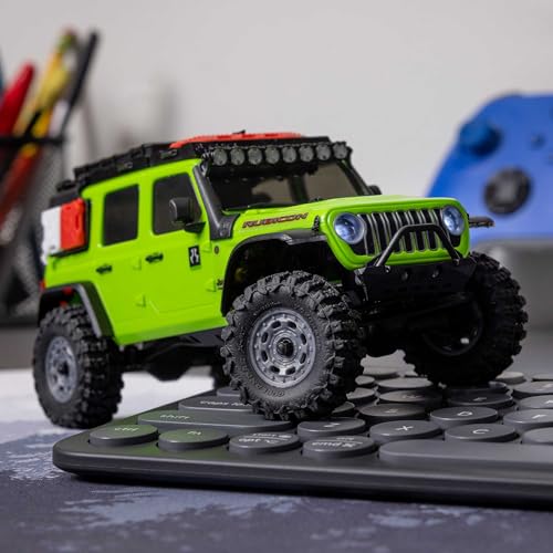 Axial SCX30 1/30 Jeep Wrangler JLU 4X4 RC Truck, RTR, Green | Brushed RC Rock Crawler, Battery & Charger Included, AXI-2261T1 - color: Green