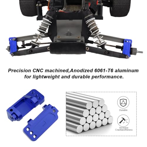 Hobbypark Aluminum Alloy Caster Blocks for RC 1/10 Traxxas 2WD Slash, Stampede, Rustler, Nitro Slash, Replacement of Part 3632 (Navy Blue) - color: Navy Blue