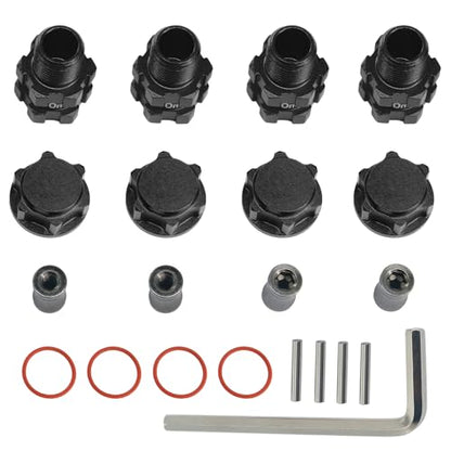 Rc Wheel Hex 10mm Extended Hub Drive 14mm to 17mm for Arrma 1/10 3S Senton/Granite/Vorteks/Infraction/Big Rock/Vendetta (Black) - color: Black