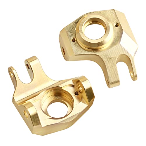 Hobbypark Brass Front Steering Knuckles Heavy Weights for SCX10 II Upgrades Compatible with Axial SCX10 II Honcho (Gold)