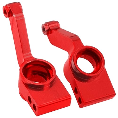 Metal C-Hubs Caster Blocks, Steering Blocks & Rear Stub Axle Carriers w/Ball Bearings Compatible with 1/10 Traxxas Slash 4X4, Stampede 4X4, Rustler 4WD Replaces of 6837 6832 1952 (Red) - color: Red