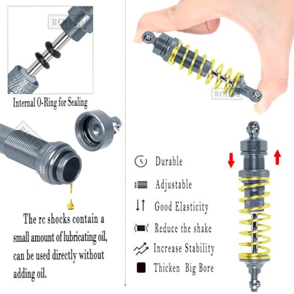 Upgrades Part for 1/10 Slash 4x4/Slash 4x4 VXL,Alloy Suspension Arm,Shock Absorber,Caster Block,Steering Blocks,Stub Axle Carriers,Steering Bellcranks,Shock Tower,Body Mounts,Titanium - color: Titanium for Upgrades
