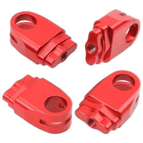 ShareGoo Metal RC Body Post Mounts Front Rear Body Holder Kit Compatible with Tamiya TT02 TT-02 1/10 RC Upgrade Parts (Red) - color: Red