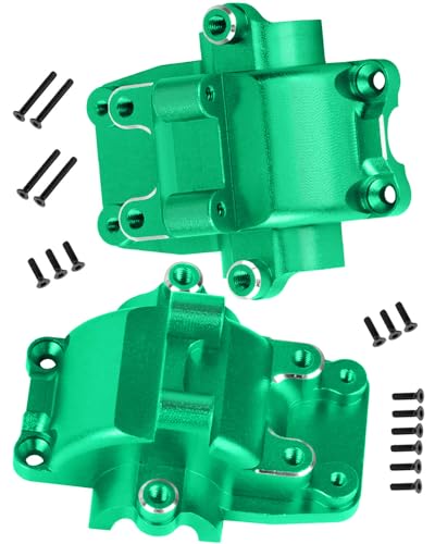 Alloy Gearbox Transmission Case Front&Rear Differential Housing for 1/18 LaTrax Teton Desert Prerunner Rally,Wave Box Gearbox Hops Up,SST-Replaces Part 7530(Green) - color: Green(2pcs)