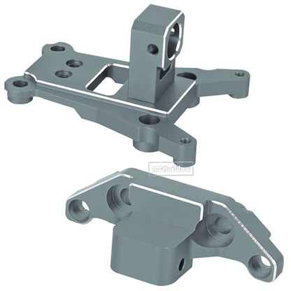 RC Chassis Brace Kit Upgrades Part for 1/10 Slash 4x4 LCG,Slash 4x4 LCG VXL,Rustler 4x4,Rustler 4x4 VXL,Alloy Aluminium w/Carbon Fibre Chassis Brace,Titanium - color: Titanium(1set)