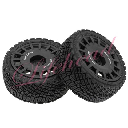 Lifehead 67mm RC On-Road Rally Car Tires and Wheels for 1/10 RC On-Road Touring Drift Car HSP Tamiya XV01 TT01 TT02B HPI Kyosho FAZER MK2 /12mm Hex - color: Black a