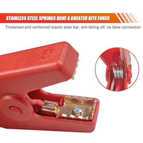 EC5 Car Emergency Jumper Starter Cable, Portable Car Booster Cable Replacement with Battery Clamp, 12V 10AWG Alligator Clip, Mini Jumper Cables Connector