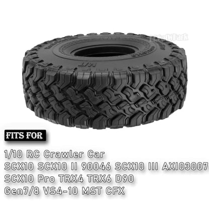 RC 1.9In Soft Rubber Wheel Tires for 1/10 RC Crawler Car SCX10 SCX10 II 90046 SCX10 III AXI03007 SCX10 Pro TRX4 TRX6 D90 Gen7/8 VS4-10 MST CFX,BRCatWPark 4Pcs Soft Rubber Wheel Tires-(F) - style: 4Pcs 1.9 Rubber Wheel - (F)