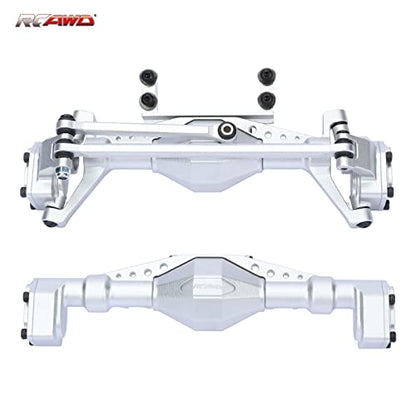 RCAWD Front & Rear Axle Housing Without Gears, Rear & Steering Axle Assembled Upgrades for 1/18 Axial UTB18 Capra Trail Buggy Crawlers Aluminum Parts AXI218001 Silver - color: Silver