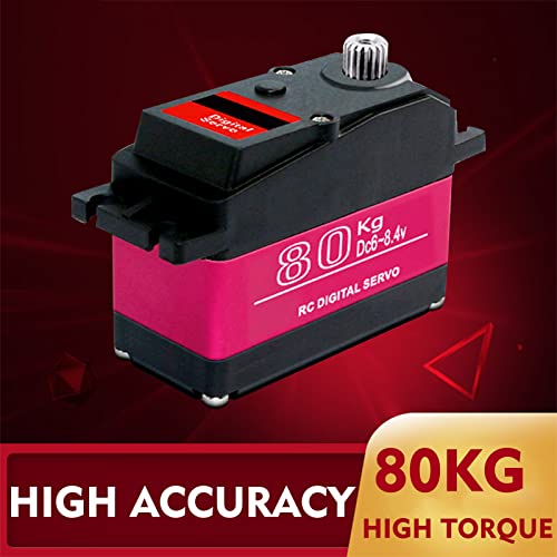GoolRC Digital Servo 80kg Metal Gear 270?High Torque Digital Servo High Torque Servo Waterproof Replacements for 1/5 HSP HPI RC Car Baja Car - size: 180 degree