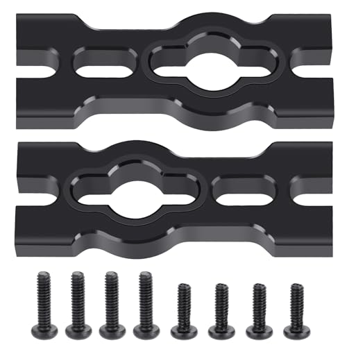 Aluminum Alloy RC Crossbar Body Mounts Compatible with LOSI 1/18 Mini LMT Monster Truck Absorber Upgrade Parts (Black)
