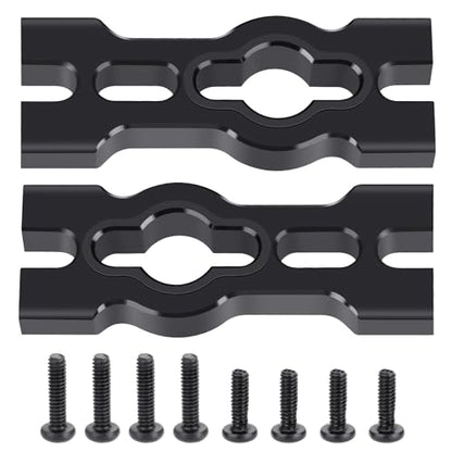 Aluminum Alloy RC Crossbar Body Mounts Compatible with LOSI 1/18 Mini LMT Monster Truck Absorber Upgrade Parts (Black)