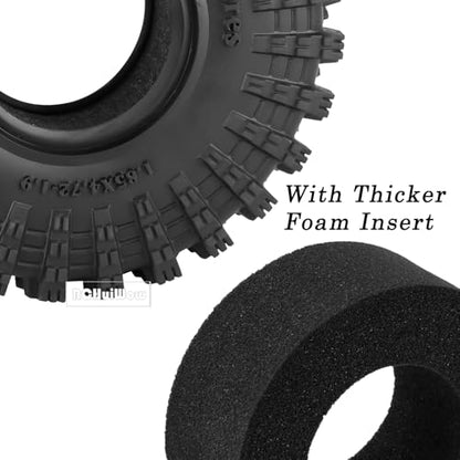 1.9 Inch RC Crawler Tires Skins Soft Rubber Off-Road Tyres for 1/10 TRX4 TRX6 SCX10 90046 AX103007 D90 Gen7 MST VS4-10,RCHuiWow High Grip Mud Terrain Tyres,StyleC - style: StyleC(4pcs)