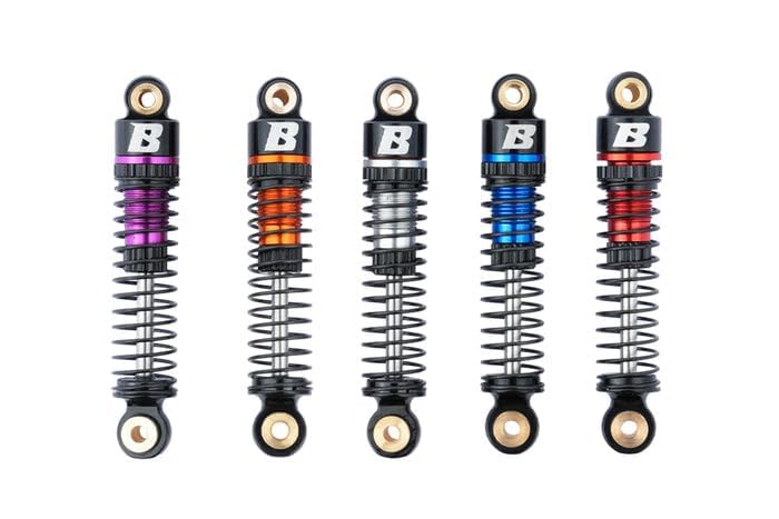 Rc Car Parts for FCX24 FCX18 1/18 1/24 Upgrade Parts: 41mm Oil-filled Aluminium Shocks (4 pcs) Purple - color: Purple